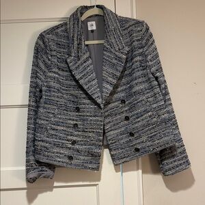 CAbi Textured Blue and Gray Blazer